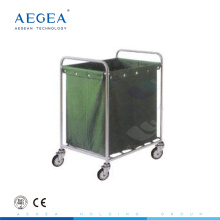 AG-SS013 Suspendierung Tasche Edelstahl Material schmutzige Wäschewagen mit Rädern